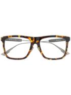Dior Eyewear Tortoiseshell Square Frame Glasses - Black