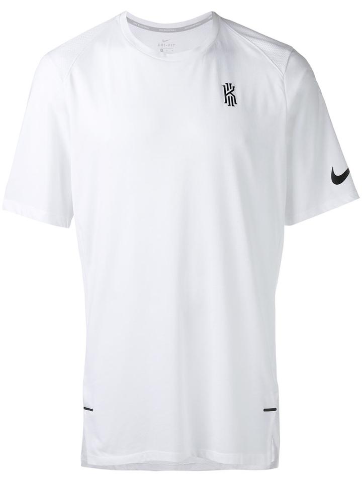 Nike Logo T-shirt, Men's, Size: Xl, White, Cotton/polyester/viscose