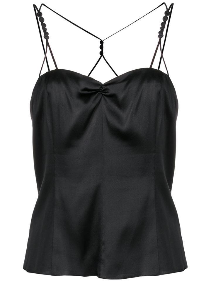 Giorgio Armani Vintage Crisscross Cami - Black