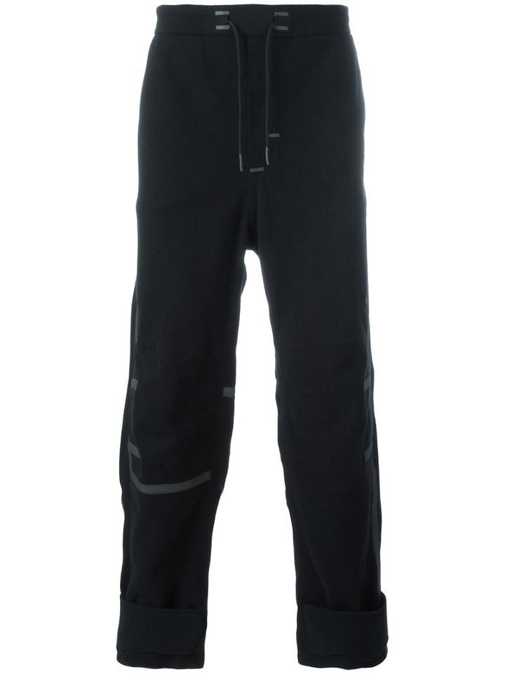 Y-3 Drawstring Pants, Men's, Size: Large, Black, Wool/polyamide/polyurethane