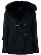 Ermanno Scervino Hooded Duffle Coat - Black