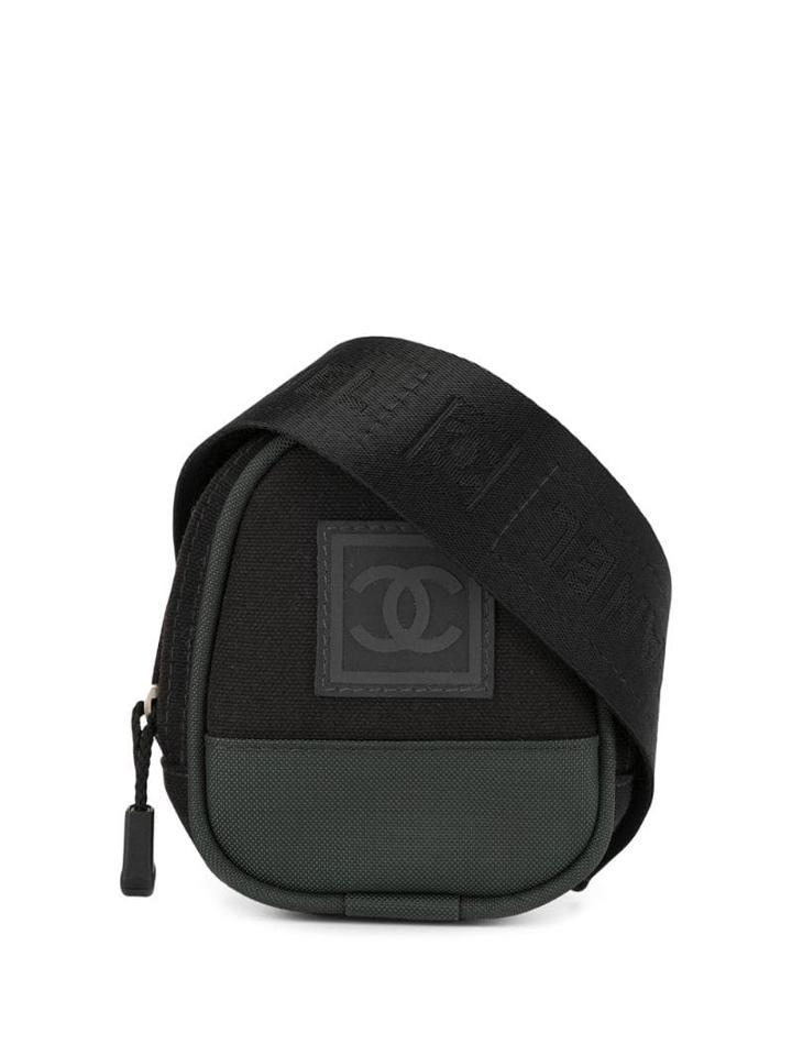 Chanel Pre-owned Sports Line Logo Patch Belt Bag - Black