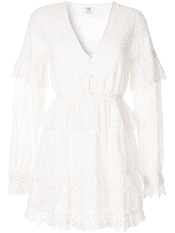 Sir. Amelie Ruffled Mini Dress - White