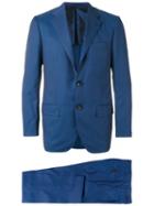 Kiton Formal Suit, Men's, Size: 50, Blue, Virgin Wool/cupro