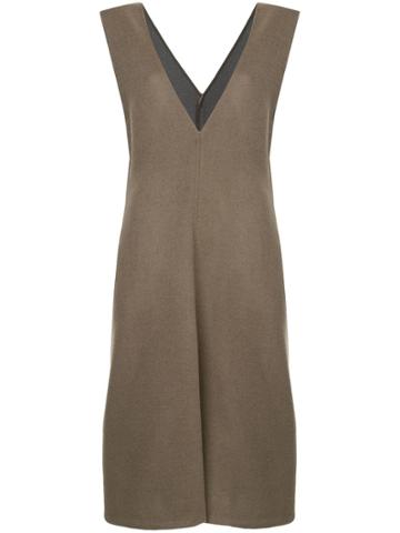 Des Prés Pinafore Dress - Brown