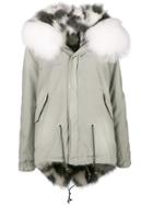 Mr & Mrs Italy Fur Hood Parka Coat - Grey