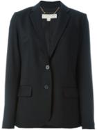 Michael Michael Kors Notched Lapel Blazer, Women's, Size: 8, Black, Polyester/spandex/elastane/wool