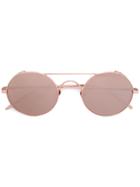 Linda Farrow Round Tinted Sunglasses - Pink & Purple