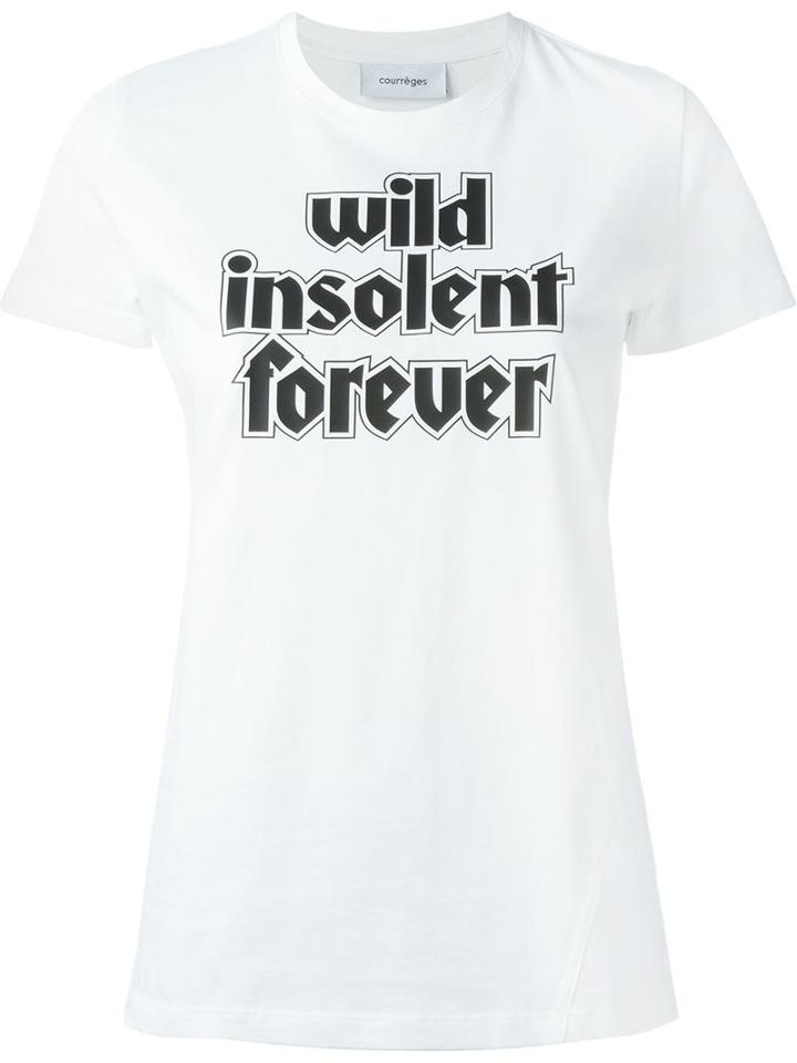 Courrèges Motto Print T-shirt