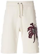 Roberto Cavalli Palms Embroidered Shorts - Nude & Neutrals