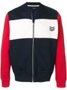 Ron Dorff Colour Block Zip Jacket - Blue