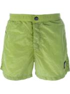 Stone Island Logo Patch Swim Shorts, Men's, Size: Xl, Green, Polyamide