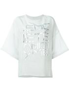 Société Anonyme Oversized Front Print T-shirt, Women's, White, Silk