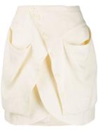 Jacquemus Asymmetric Mini Skirt - White