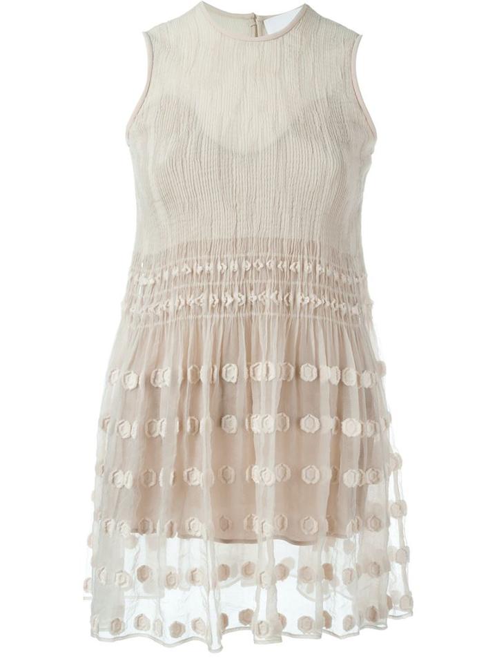Mame Dotted Layer Tank Top, Women's, Size: 2, Nude/neutrals, Nylon/cupro/cotton