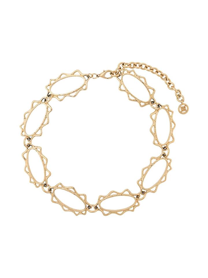 Givenchy Pre-owned Oval-shape Link Necklace - Gold