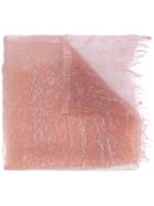 Faliero Sarti - Metallic Thread Scarf - Women - Silk/polyamide - One Size, Nude/neutrals, Silk/polyamide
