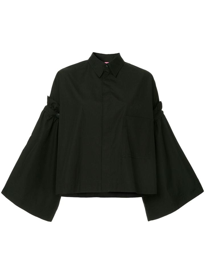 Y's Flared Sleeved Shirt - Black