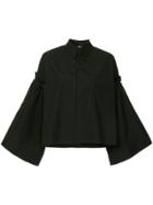 Y's Flared Sleeved Shirt - Black