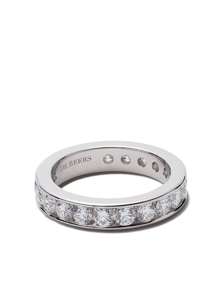 De Beers Platinum Channel Set Full Diamond Eternity Band