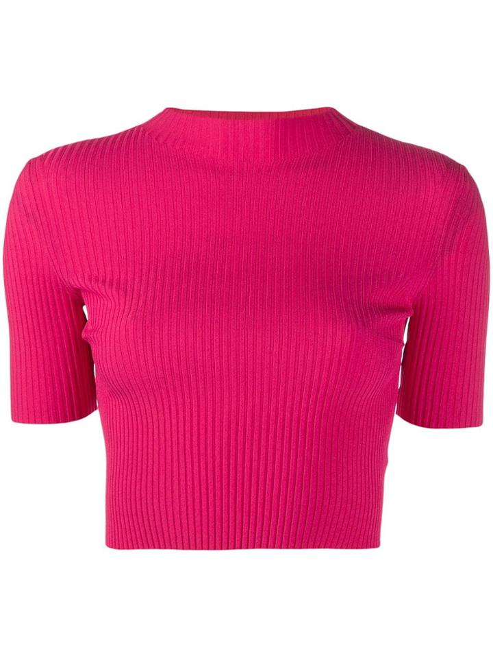 Mrz Ribbed-knit Top - Pink