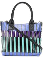 Pinko Striped Logo Tote Bag - Multicolour
