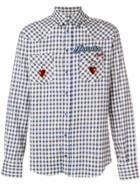 Dolce & Gabbana Paradiso Embroidered Checked Shirt - Blue