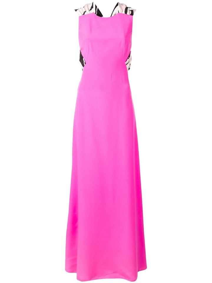 Emilio Pucci Sash Tie Maxi Silk Dress - Pink