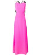Emilio Pucci Sash Tie Maxi Silk Dress - Pink