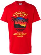 Gcds Coconut Island T-shirt, Men's, Size: Xs, Red, Cotton