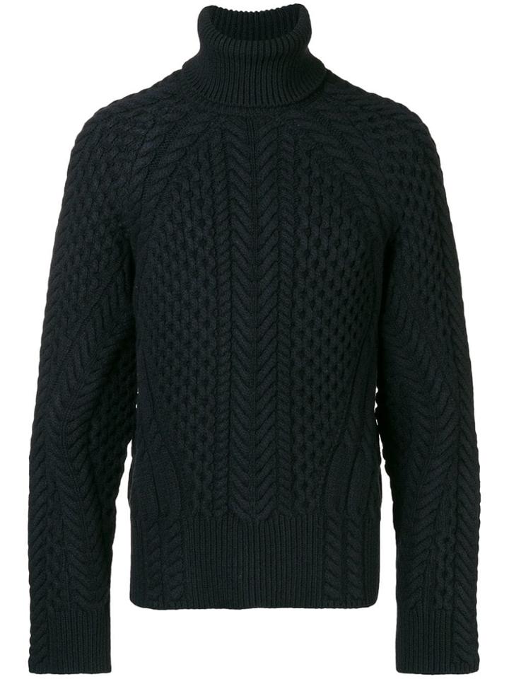 Alexander Mcqueen Cable Knit Sweater - Blue