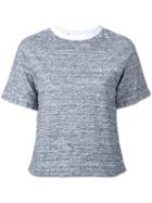 Julien David Crewneck T-shirt, Women's, Size: Medium, Blue, Cotton