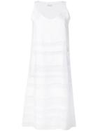 Loro Piana Tiered Swing Dress - White
