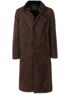 Liska Long Shearling Coat - Brown