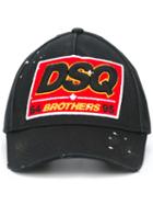 Dsquared2 Brothers Baseball Cap, Men's, Black, Cotton