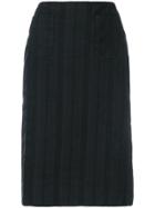 Salvatore Ferragamo Vintage Pencil Skirt - Black