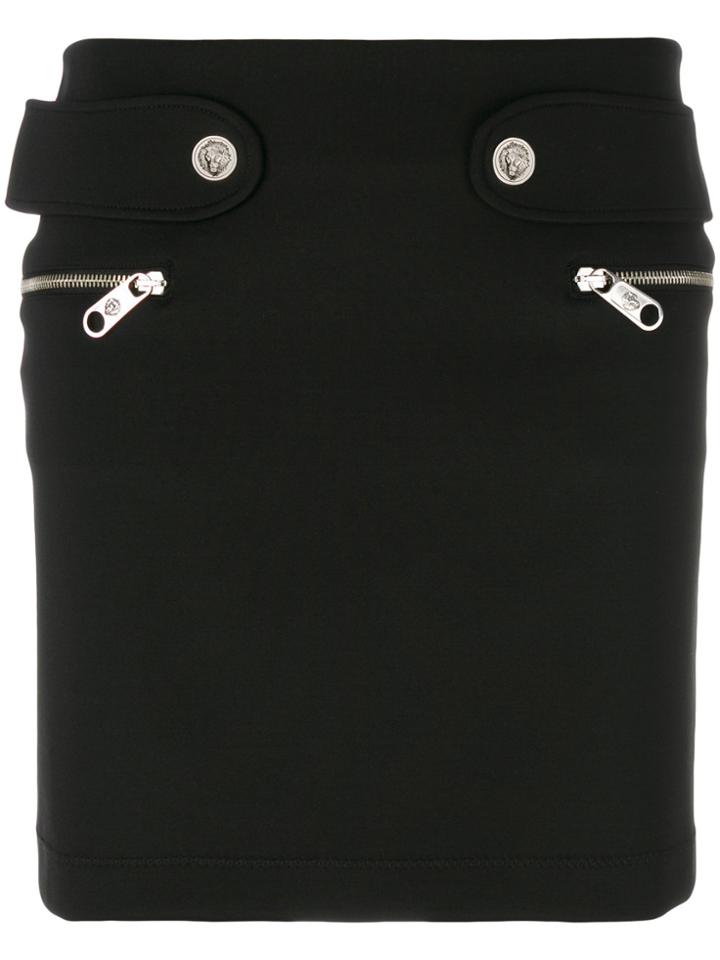 Versus Zip Pocket Mini Skirt - Black