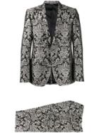 Dolce & Gabbana Floral Embroidered Two-piece Suit - Black