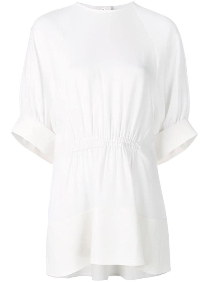 Tibi Savanna Shirred Panel Top - White