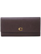 Coach Grained Envelope Wallet - Brown