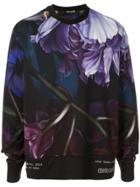 Roberto Cavalli Marchito Print Crewneck Sweater - Purple