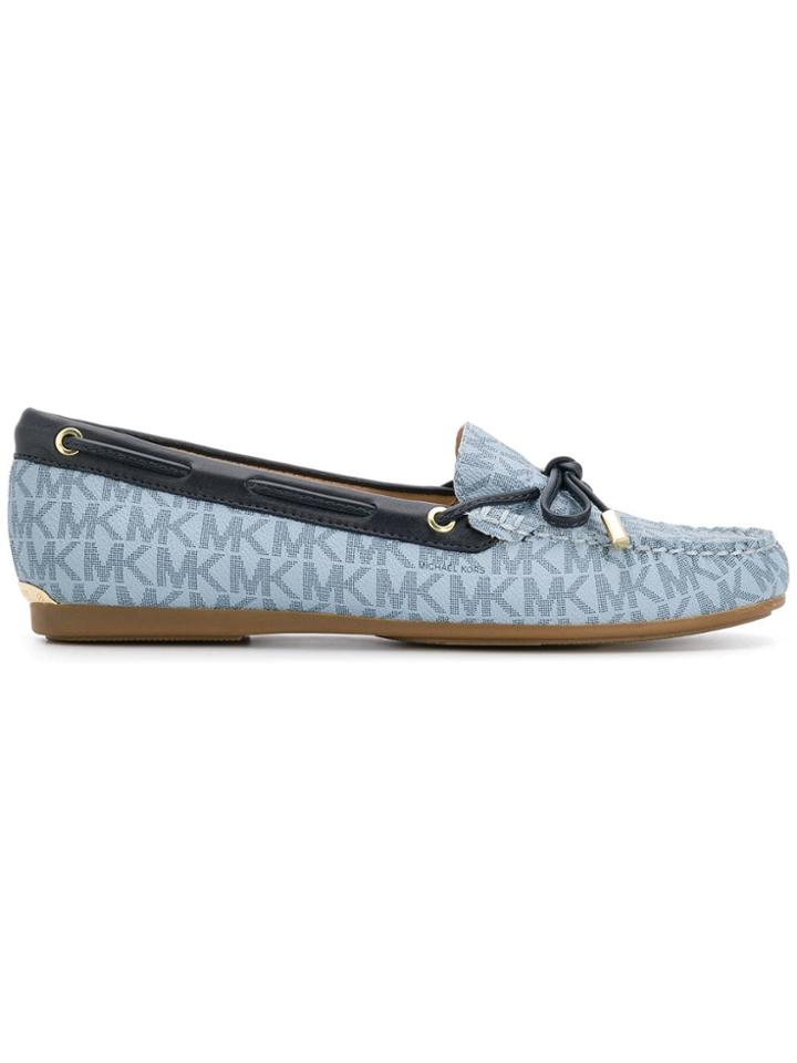Michael Michael Kors Monogram Print Loafers - Blue