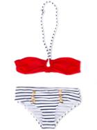 Mc2 Saint Barth Kids - Bikini Set With Buttons - Kids - Polyamide/spandex/elastane - 8 Yrs, Girl's, White