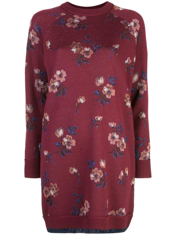 Coach Flower Jacquard Dress - Red