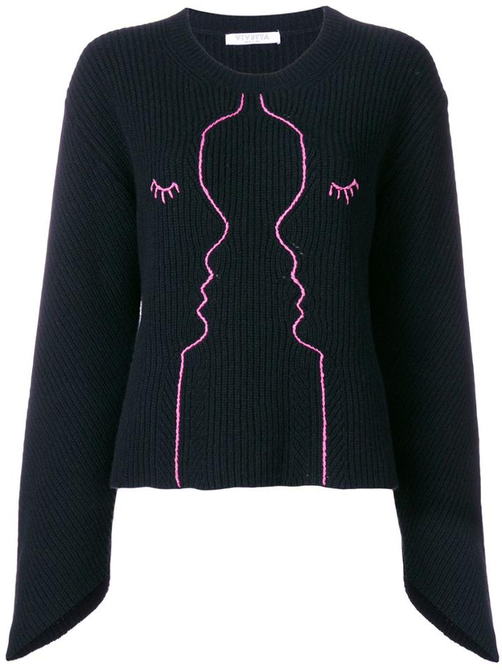 Vivetta Embroidered Design Jumper - Black
