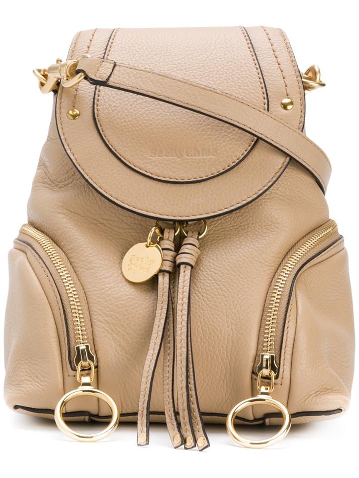 See By Chloé Olga Small Backpack - Nude & Neutrals