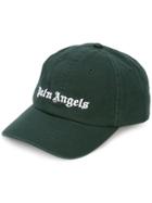 Palm Angels Logo Embroidered Cap - Green
