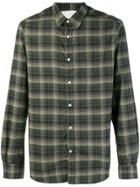 Officine Generale Check Flannel Shirt - Green