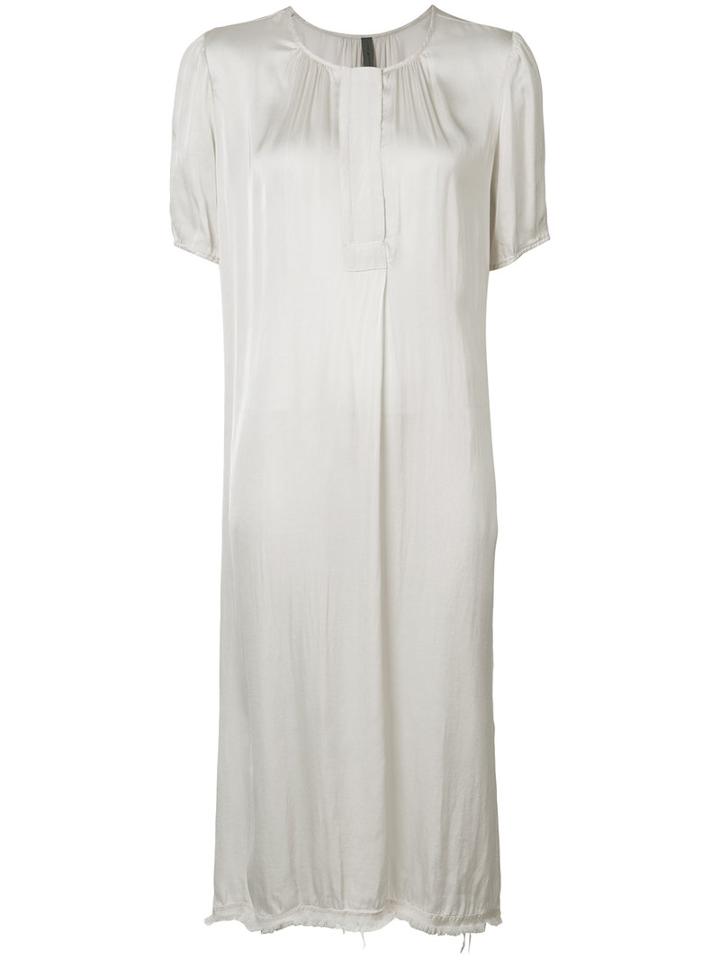 Raquel Allegra - Frayed Midi Dress - Women - Cotton/viscose - 1, White, Cotton/viscose