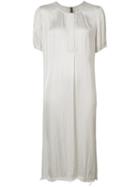 Raquel Allegra - Frayed Midi Dress - Women - Cotton/viscose - 1, White, Cotton/viscose